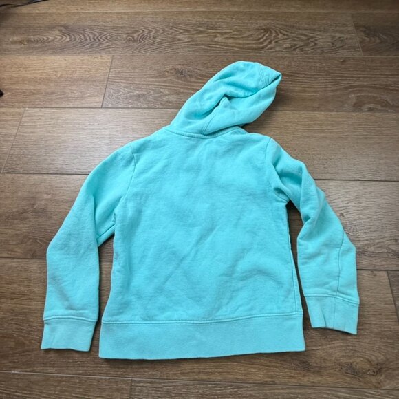 The North Face Girls Hooded Zip-Front Sweatshirt, Aqua, Logo, XS (6), Fall - Picture 10 of 10